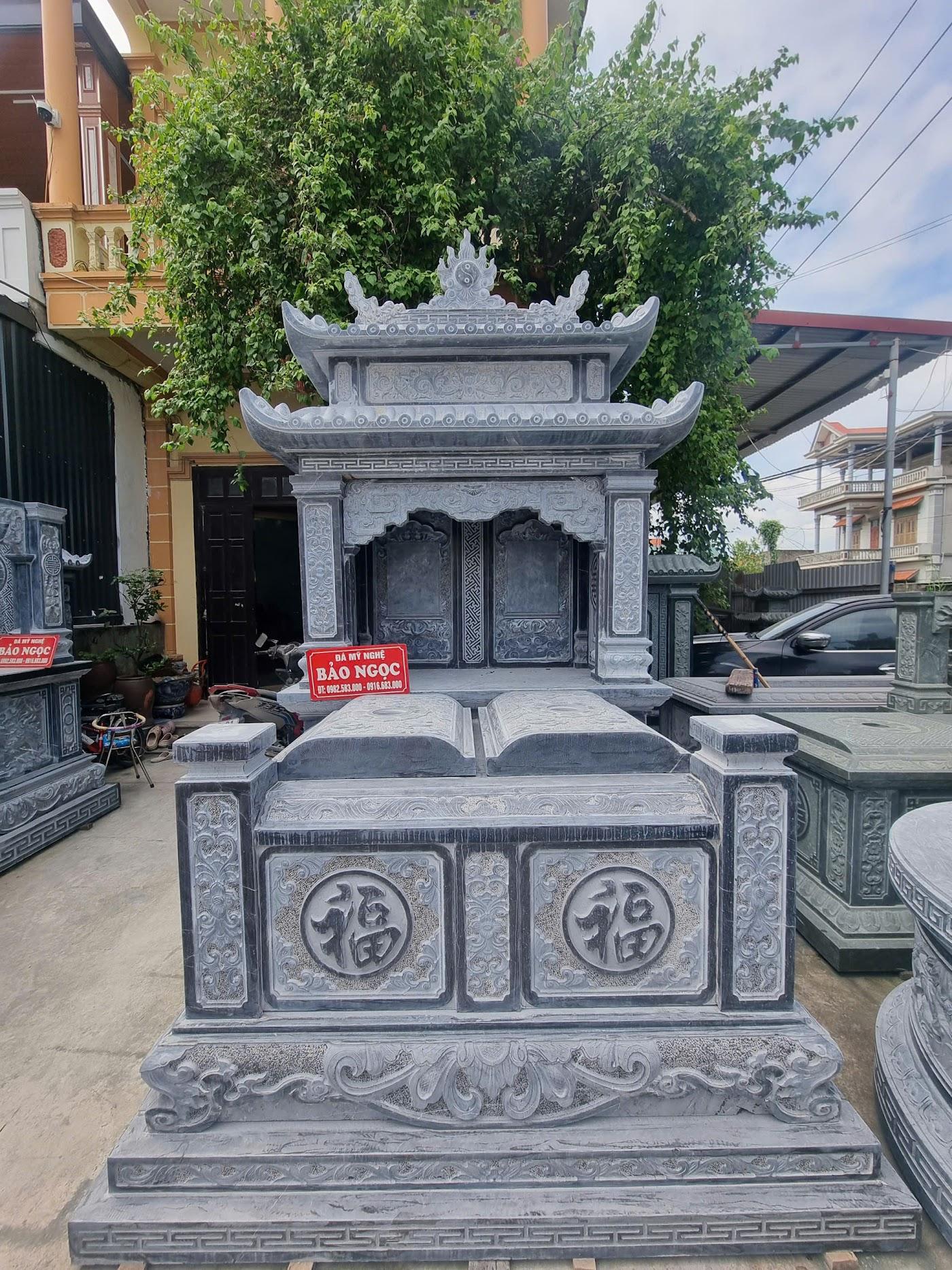 Bán và xây dựng, làm Mộ đá đôi ở Hà Nội rẻ đẹp 67 Mẫu mộ đá đôi 2 mái tại Đá Mỹ nghệ Bảo Ngọc
