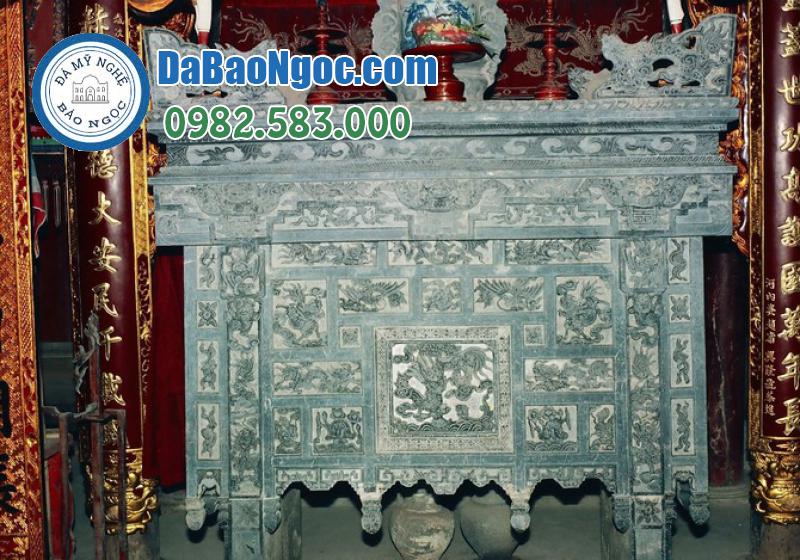 Bàn lễ thờ bằng đá ở Ninh Bình bằng Đá Xanh Ninh Bình giá rẻ, mẫu đẹp