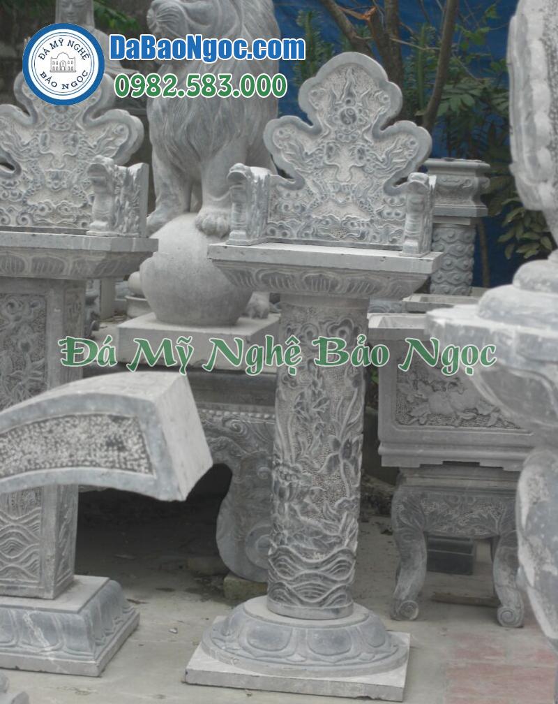 Bàn thờ đá ngoài trời ở Bình Thuận bằng Đá xanh tự nhiên Nguyên khối rẻ đẹp