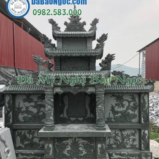 Chiếu rồng nhà thờ họ ở Quảng Trị bằng Đá xanh nguyên khối rẻ đẹp