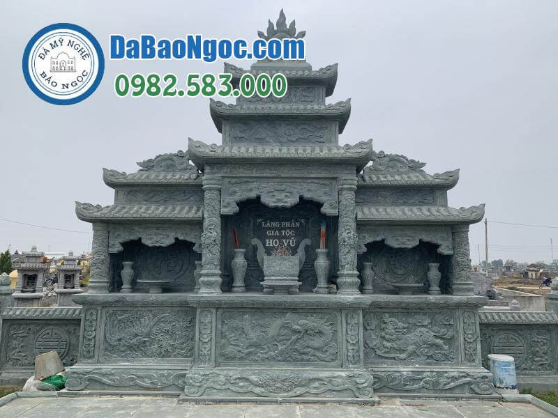 Mẫu xây Mộ đá xanh rêu ở Lâm Đồng rẻ đẹp