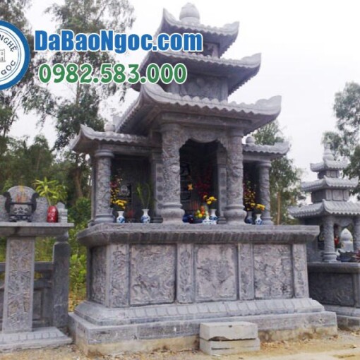Cột đá nhà thờ họ, Chân tảng đá ở Quảng Nam bằng Đá xanh nguyên khối rẻ đẹp
