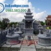 Cơ sở chế tác, xây dựng, bán Mộ đá tròn ở Quảng Ninh rẻ đẹp 99 Khu lăng mộ gia tộc có mộ đá tròn, lăng thờ 3 mái đao bề thế