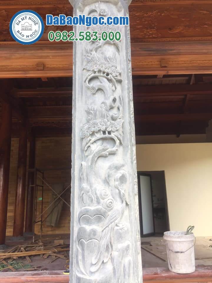 Cột đồng trụ, Đá kê chân cột nhà ở Yên Bái bằng Đá xanh Nguyên khối Ninh Bình rẻ đẹp