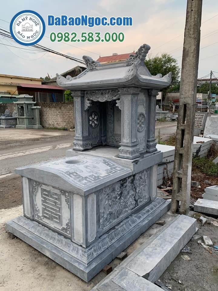 Mẫu mộ đá 1 mái đẹp Ninh Bình