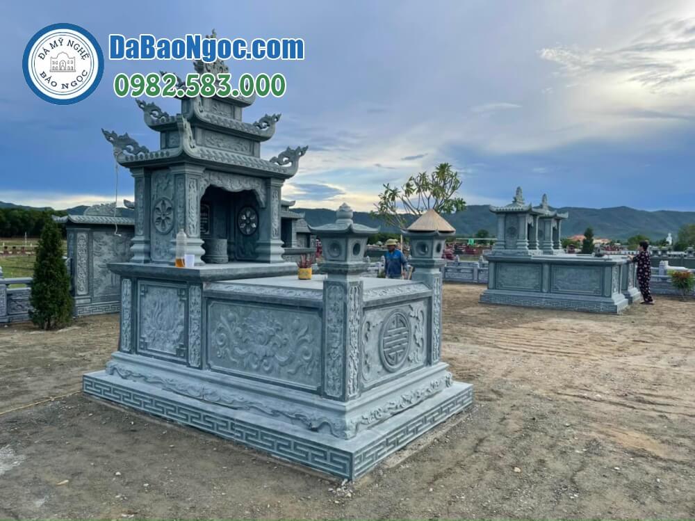 Mẫu xây Mộ đá 3 mái ở Quảng Ninh rẻ đẹp