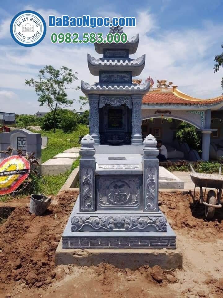 Mẫu xây Mộ đá 3 mái ở Lào Cai rẻ đẹp