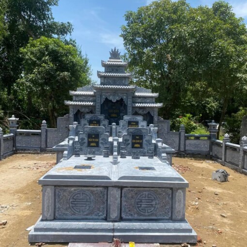 Mẫu lăng mộ đá đôi xây dựng ở Phú Thọ
