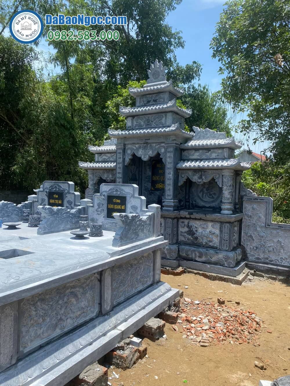 Làm mộ đá nguyên khối tại Kiên Giang | Cơ sở chế tác uy tín, báo giá, mẫu thiết kế riêng theo yêu cầu
