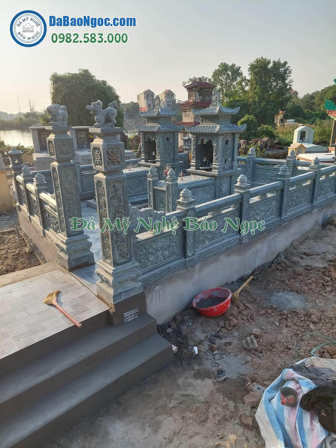 Bán và xây dựng, làm Mộ đá công giáo ở Hòa Bình rẻ đẹp 192 Lăng mộ đá xanh ở Hòa Bình