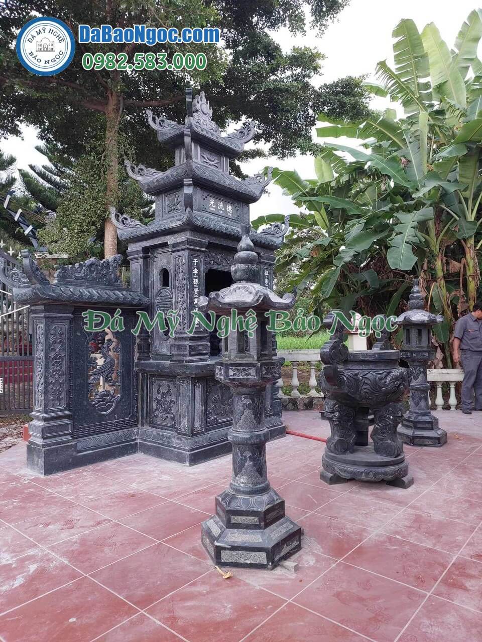 Bán và xây dựng, làm Mộ đá đơn giản ở Đắk Lắk rẻ đẹp 75 Lăng thờ làm bằng đá ở Daklak