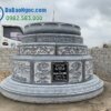 Cơ sở chế tác, xây dựng, bán Mộ đá tròn ở Hưng Yên rẻ đẹp 100 mộ đá tròn nắp đài sen 5 cấp ghép khối