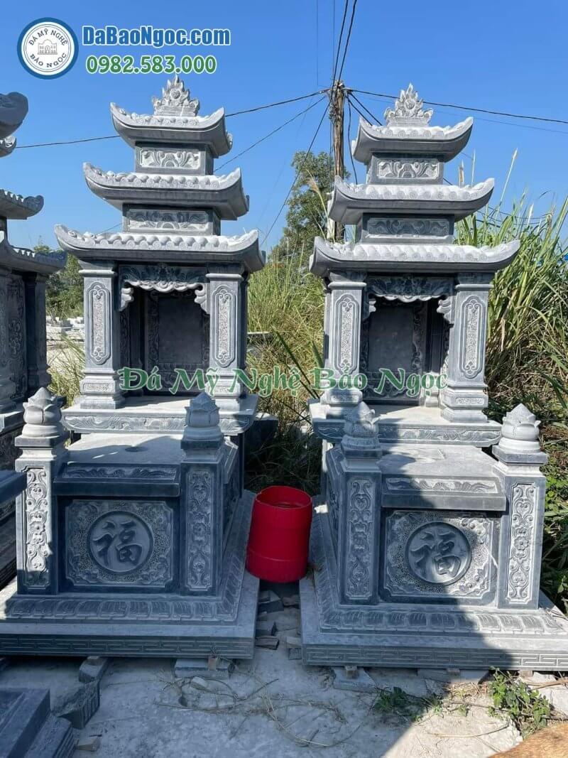 Mẫu mộ đá 3 mái đẹp ở Hà Nội