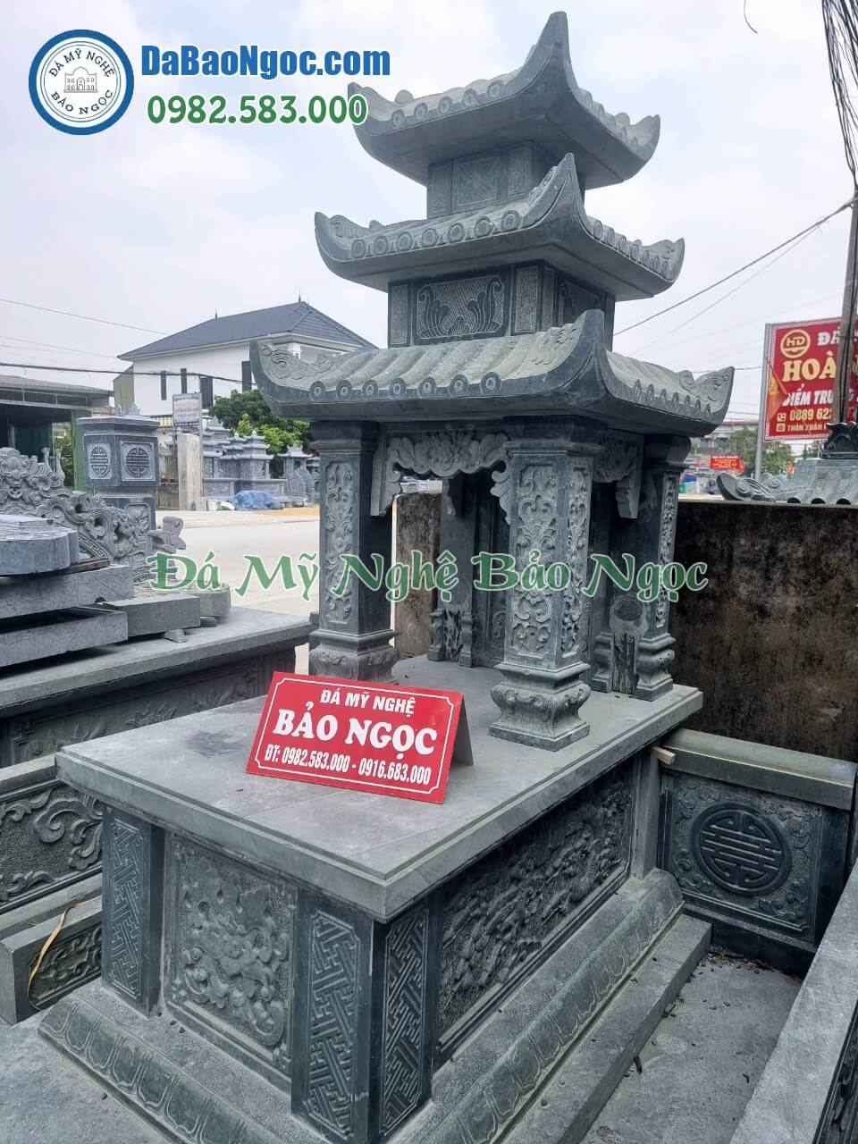 Bán và xây dựng, làm Mộ đá 3 mái ở Đà Nẵng rẻ đẹp 119 Mẫu mộ đá 3 mái đẹp ở Nam Định