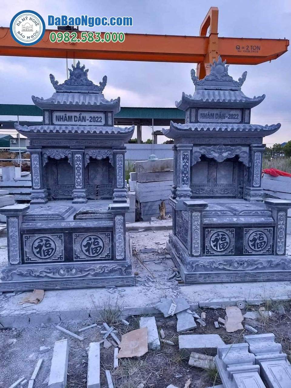 Bán và xây dựng, làm Mộ đá công giáo ở Quảng Ninh rẻ đẹp 182 Mộ đá đôi ở Quảng Ninh