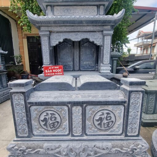 Quy Trình Làm Khu Lăng Mộ Đá Đúng Chuẩn Phong Thủy 29 công trình mộ đá đôi được chế tác tinh xảo, mang đậm nét kiến trúc tâm linh truyền thống Việt Nam