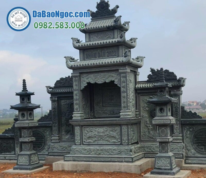 Mẫu lăng mộ đá xanh rêu ở Nam Định